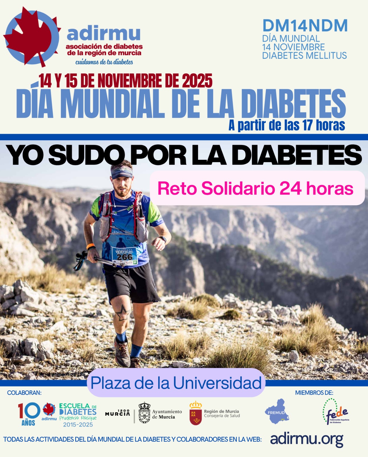 Adirmu impulsa el reto solidario “Yo sudo por la diabetes” con Germán Romera para visibilizar que vivir con diabetes no tiene límites
