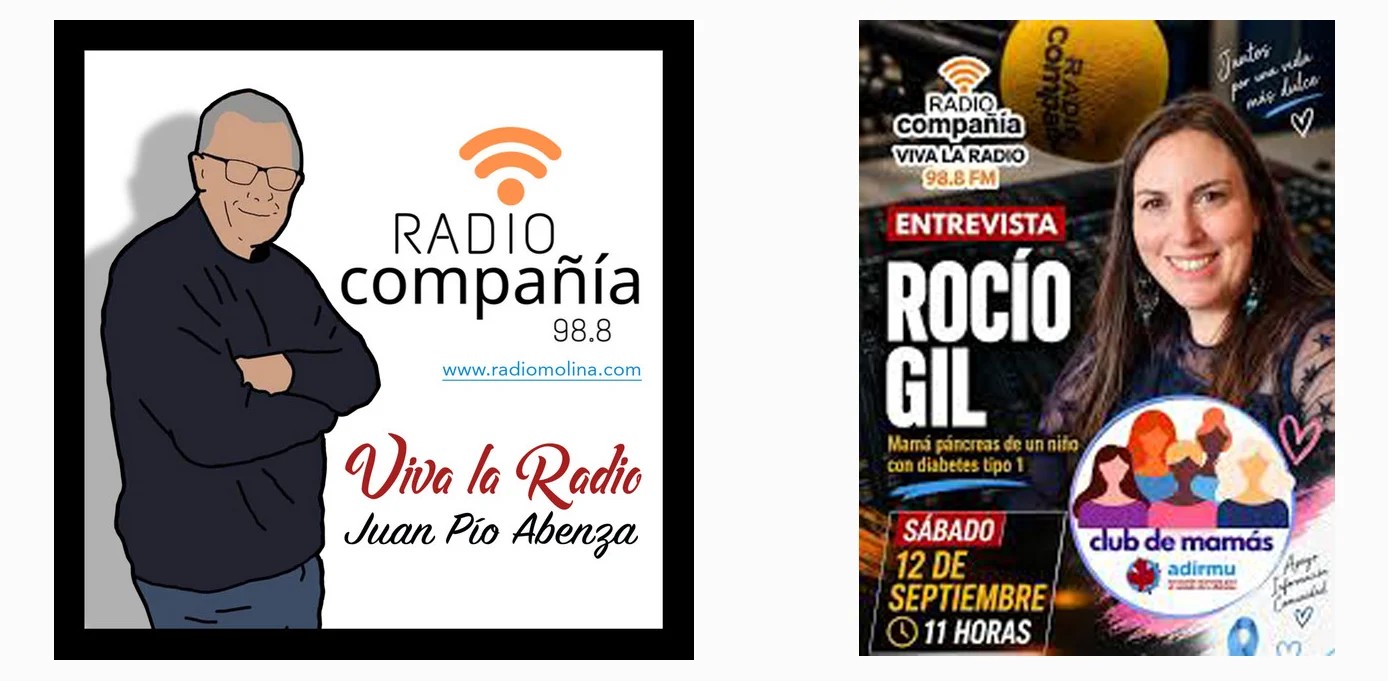 Rocío Gil comparte en Radio Compañía cómo el Club de Mamás de ADIRMU ha ayudado a su familia a convivir con la diabetes tipo 1